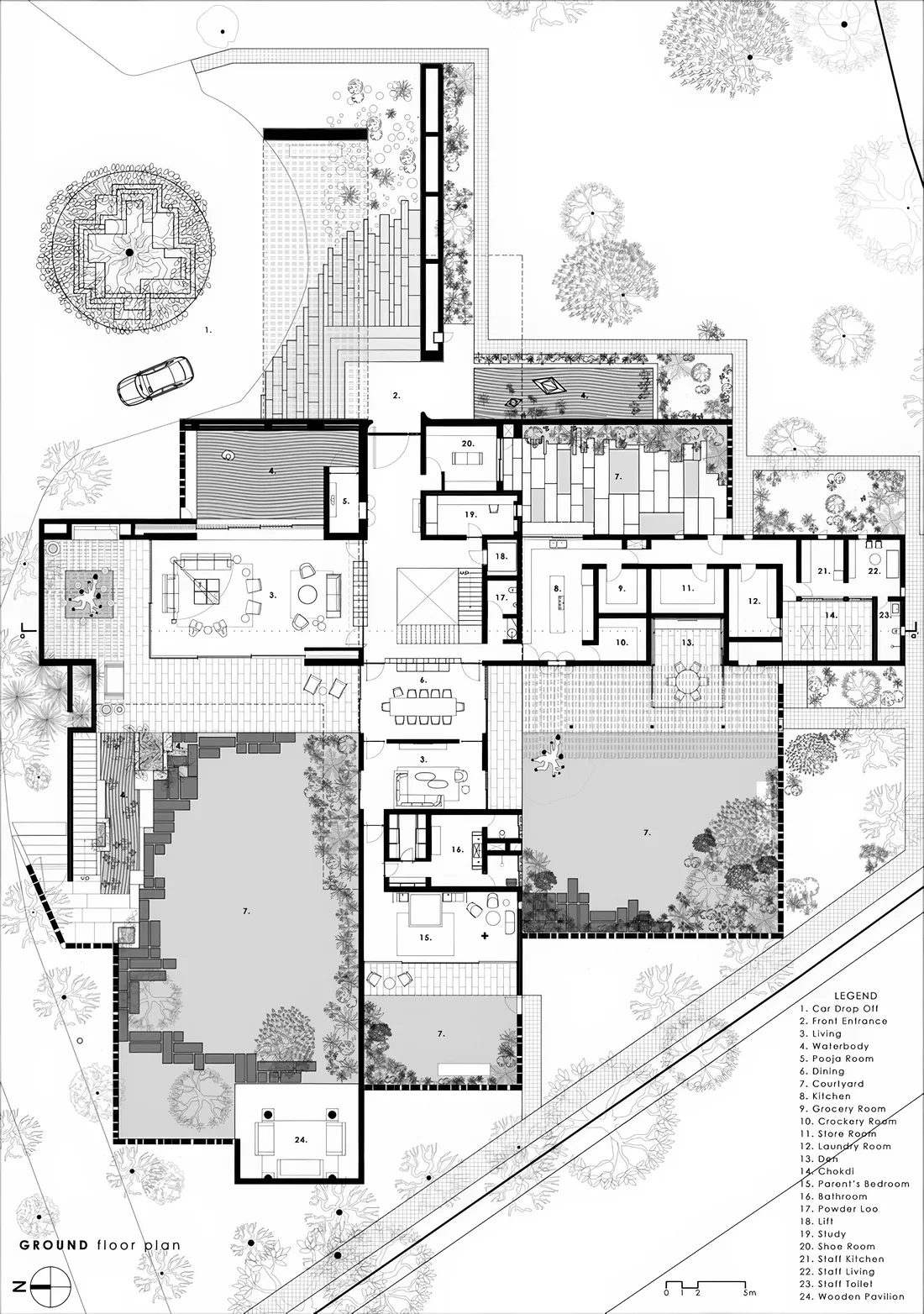 The original CAD floor plan, before rendering